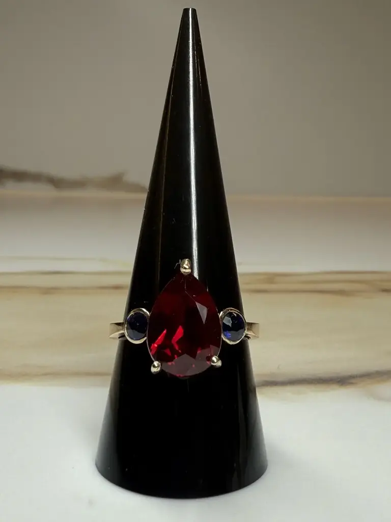 Created ruby and Australian Sapphire