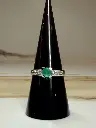 0.5 Carat Emerald & Diamond Ring in 14ct White Gold