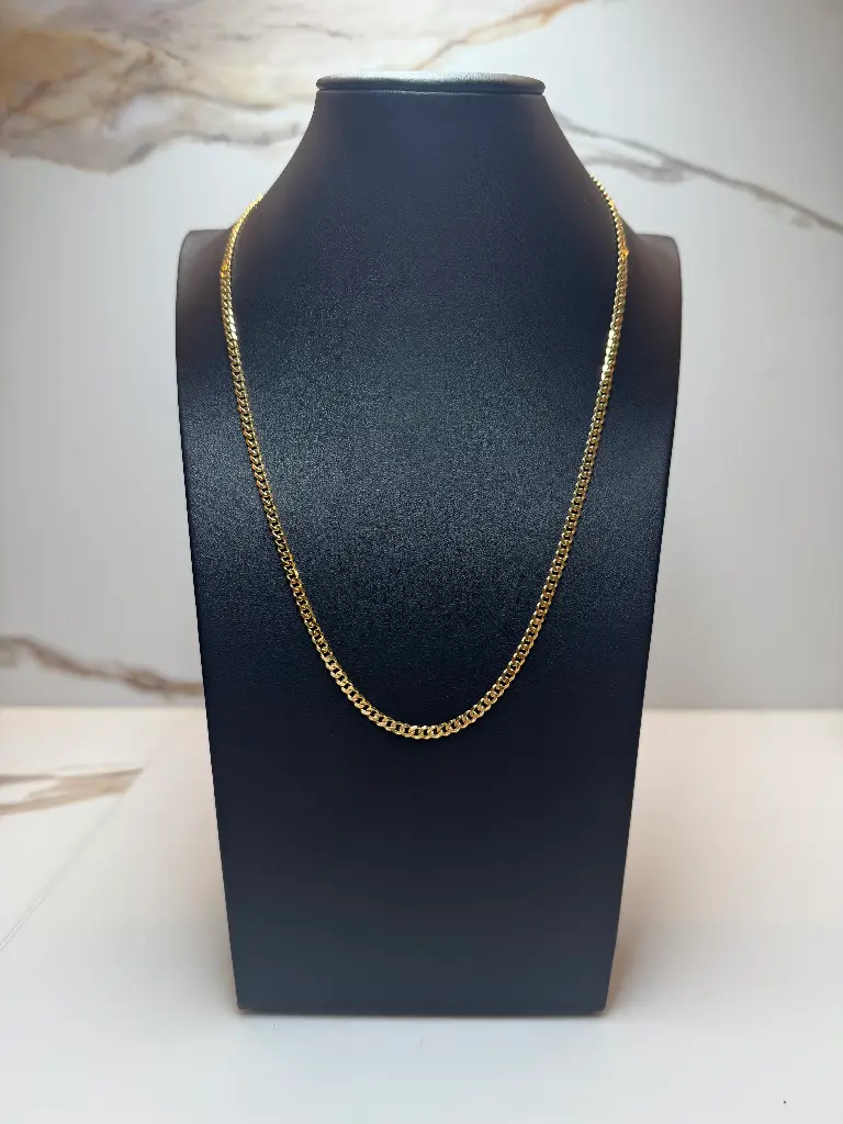 Curb Chain 9ct Solid Gold 55cm